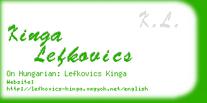 kinga lefkovics business card